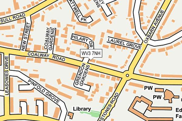 WV3 7NH map - OS OpenMap – Local (Ordnance Survey)
