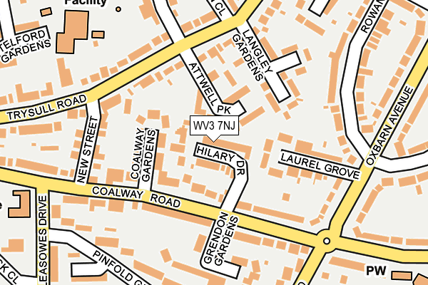 WV3 7NJ map - OS OpenMap – Local (Ordnance Survey)