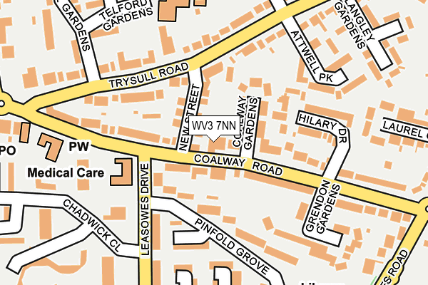 WV3 7NN map - OS OpenMap – Local (Ordnance Survey)
