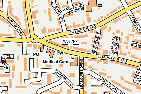 WV3 7NP map - OS OpenMap – Local (Ordnance Survey)