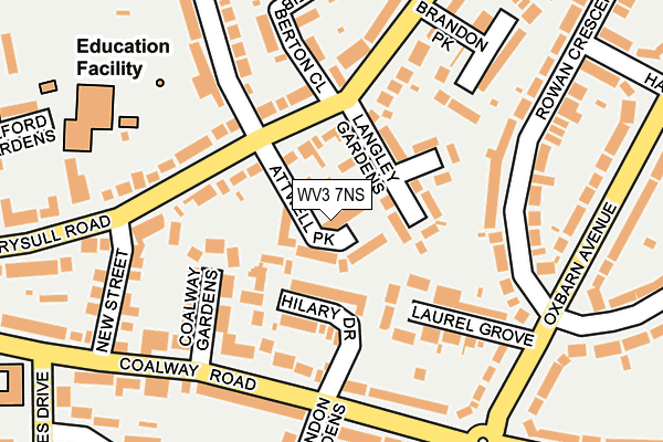 WV3 7NS map - OS OpenMap – Local (Ordnance Survey)
