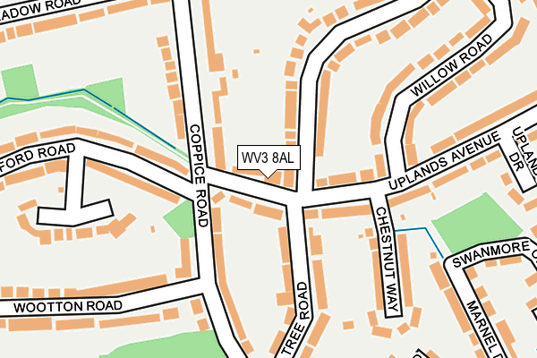 WV3 8AL map - OS OpenMap – Local (Ordnance Survey)