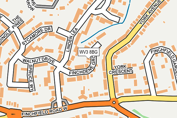 WV3 8BG map - OS OpenMap – Local (Ordnance Survey)