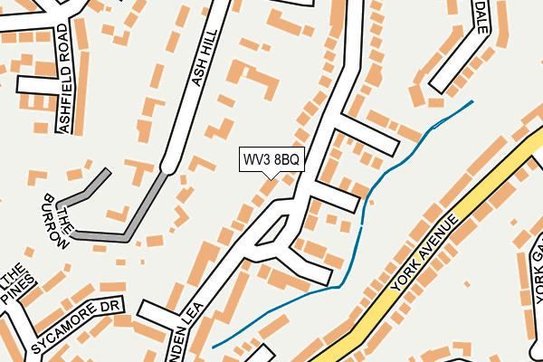 WV3 8BQ map - OS OpenMap – Local (Ordnance Survey)