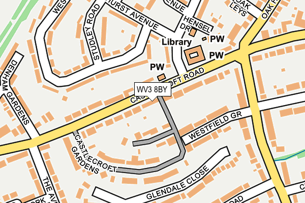 WV3 8BY map - OS OpenMap – Local (Ordnance Survey)