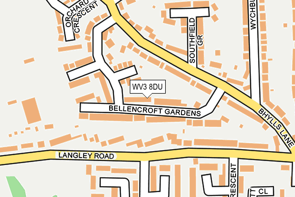 WV3 8DU map - OS OpenMap – Local (Ordnance Survey)
