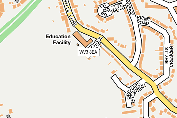 WV3 8EA map - OS OpenMap – Local (Ordnance Survey)
