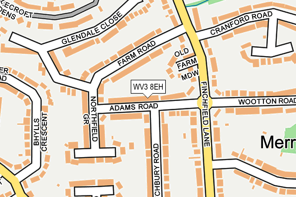 WV3 8EH map - OS OpenMap – Local (Ordnance Survey)
