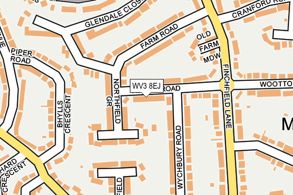 WV3 8EJ map - OS OpenMap – Local (Ordnance Survey)