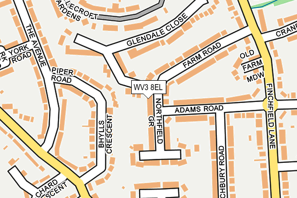 WV3 8EL map - OS OpenMap – Local (Ordnance Survey)