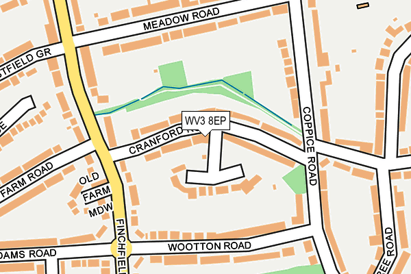 WV3 8EP map - OS OpenMap – Local (Ordnance Survey)