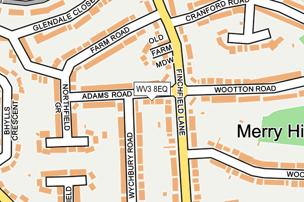 WV3 8EQ map - OS OpenMap – Local (Ordnance Survey)