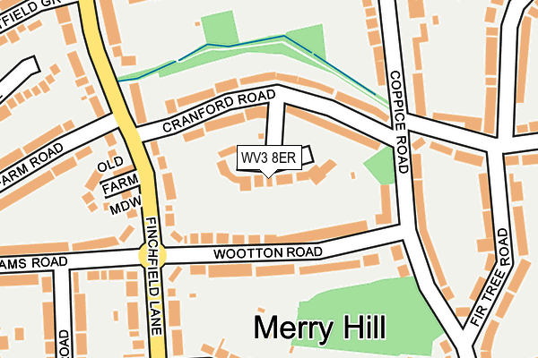 WV3 8ER map - OS OpenMap – Local (Ordnance Survey)