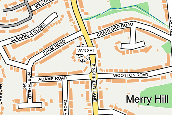 WV3 8ET map - OS OpenMap – Local (Ordnance Survey)