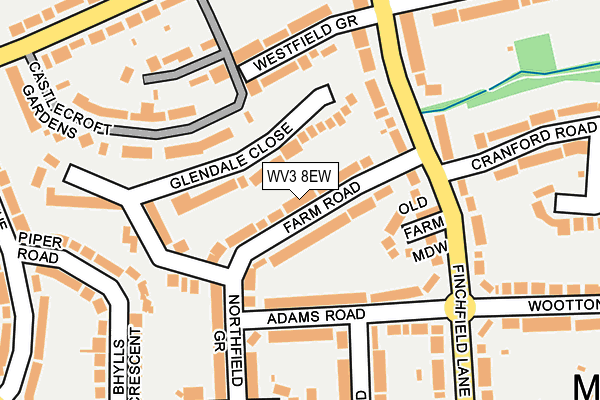 WV3 8EW map - OS OpenMap – Local (Ordnance Survey)