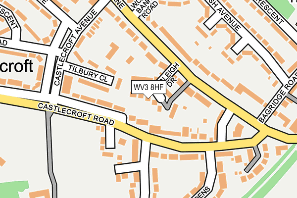 WV3 8HF map - OS OpenMap – Local (Ordnance Survey)