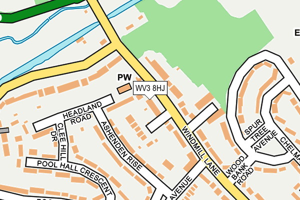 WV3 8HJ map - OS OpenMap – Local (Ordnance Survey)