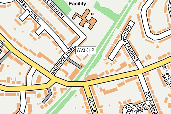 WV3 8HP map - OS OpenMap – Local (Ordnance Survey)