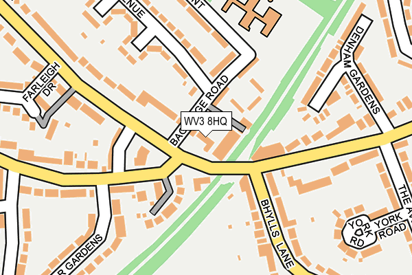 WV3 8HQ map - OS OpenMap – Local (Ordnance Survey)