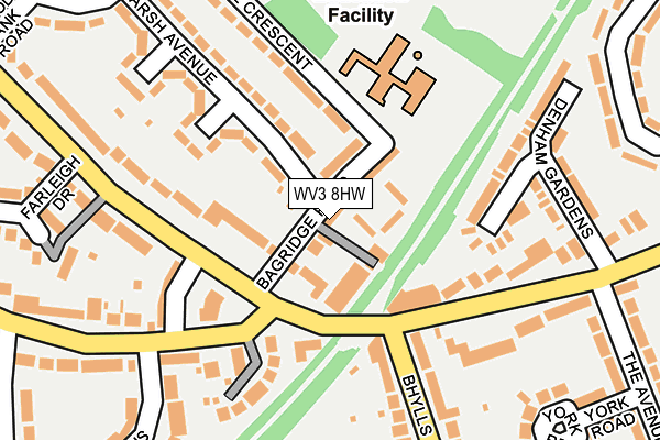 WV3 8HW map - OS OpenMap – Local (Ordnance Survey)