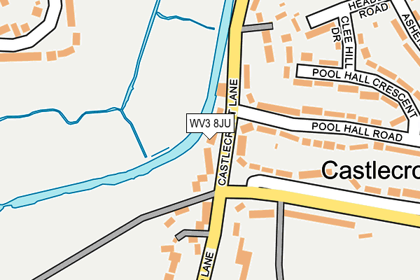 WV3 8JU map - OS OpenMap – Local (Ordnance Survey)