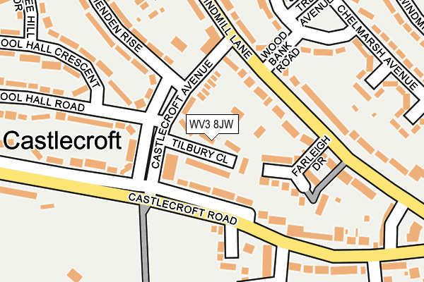 WV3 8JW map - OS OpenMap – Local (Ordnance Survey)