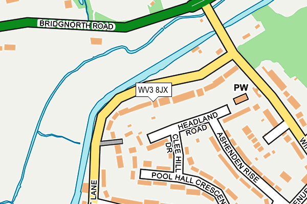 WV3 8JX map - OS OpenMap – Local (Ordnance Survey)