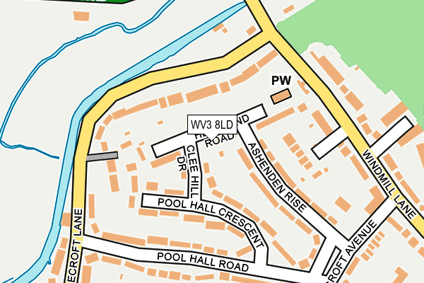 WV3 8LD map - OS OpenMap – Local (Ordnance Survey)