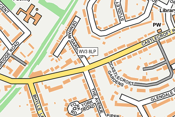 WV3 8LP map - OS OpenMap – Local (Ordnance Survey)