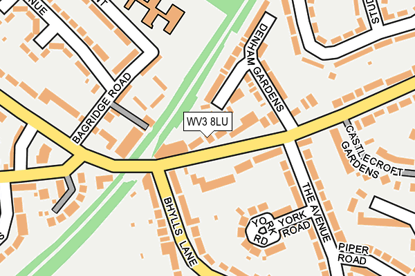 WV3 8LU map - OS OpenMap – Local (Ordnance Survey)