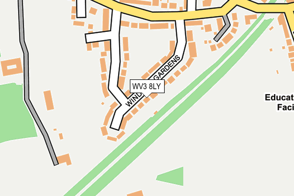WV3 8LY map - OS OpenMap – Local (Ordnance Survey)