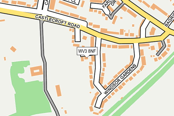 WV3 8NF map - OS OpenMap – Local (Ordnance Survey)