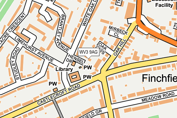 WV3 9AG map - OS OpenMap – Local (Ordnance Survey)