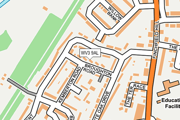 WV3 9AL map - OS OpenMap – Local (Ordnance Survey)