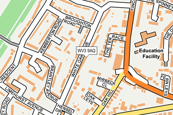 WV3 9AQ map - OS OpenMap – Local (Ordnance Survey)