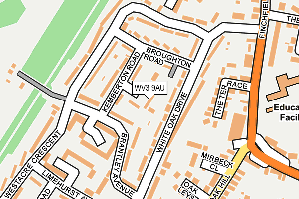 WV3 9AU map - OS OpenMap – Local (Ordnance Survey)