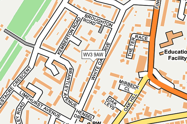 WV3 9AW map - OS OpenMap – Local (Ordnance Survey)