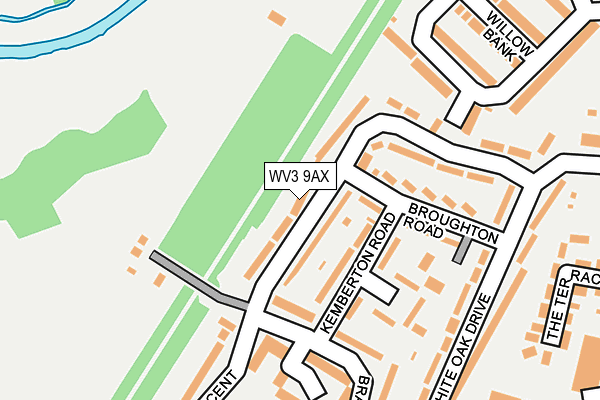 WV3 9AX map - OS OpenMap – Local (Ordnance Survey)