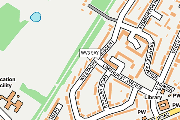 WV3 9AY map - OS OpenMap – Local (Ordnance Survey)