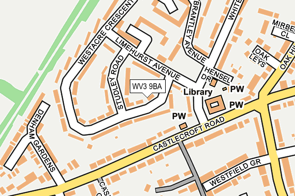 WV3 9BA map - OS OpenMap – Local (Ordnance Survey)
