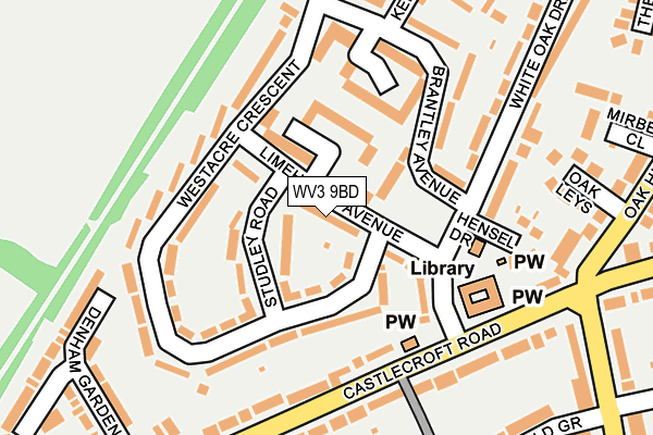 WV3 9BD map - OS OpenMap – Local (Ordnance Survey)