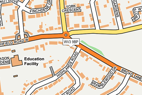 WV3 9BP map - OS OpenMap – Local (Ordnance Survey)