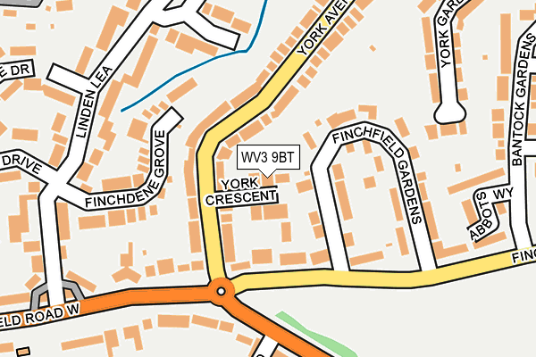 WV3 9BT map - OS OpenMap – Local (Ordnance Survey)