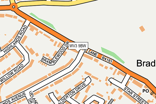 WV3 9BW map - OS OpenMap – Local (Ordnance Survey)