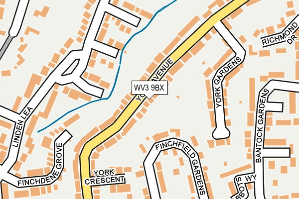 WV3 9BX map - OS OpenMap – Local (Ordnance Survey)