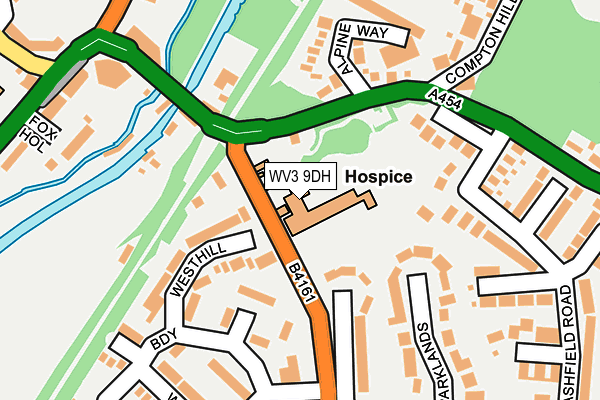 WV3 9DH map - OS OpenMap – Local (Ordnance Survey)