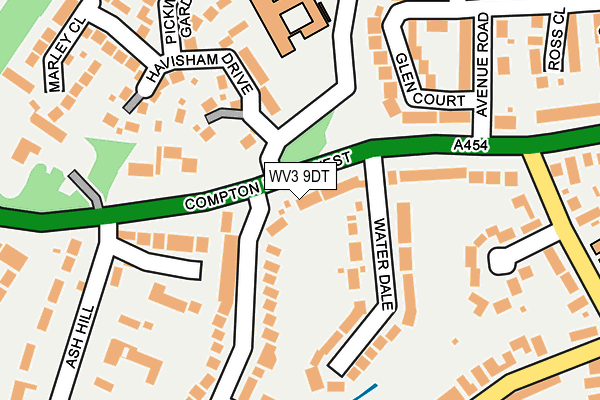 WV3 9DT map - OS OpenMap – Local (Ordnance Survey)