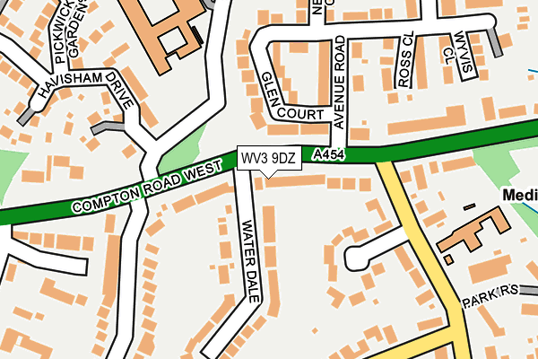 WV3 9DZ map - OS OpenMap – Local (Ordnance Survey)