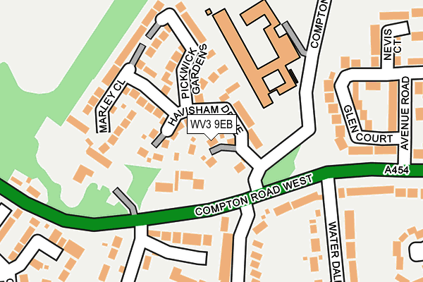 WV3 9EB map - OS OpenMap – Local (Ordnance Survey)