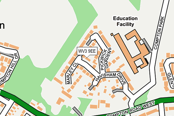 WV3 9EE map - OS OpenMap – Local (Ordnance Survey)